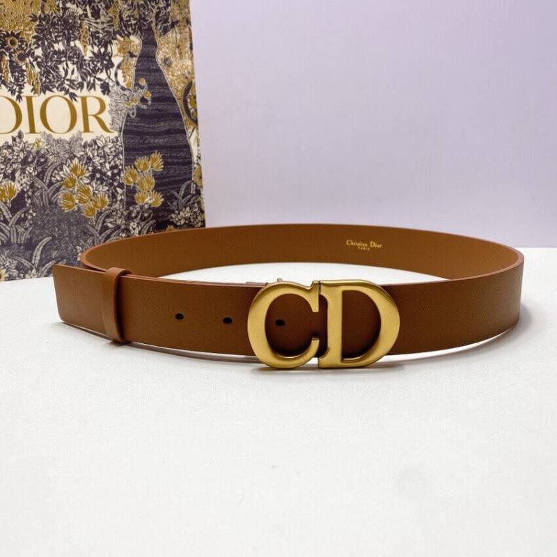 Christian Dior Saddle 34cm Belt Brown 2.jpg