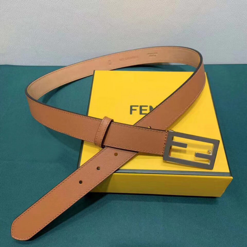 Fendi Baguette 30mm Ff Buckle Belt 8c05311 Light Brown 2.jpg