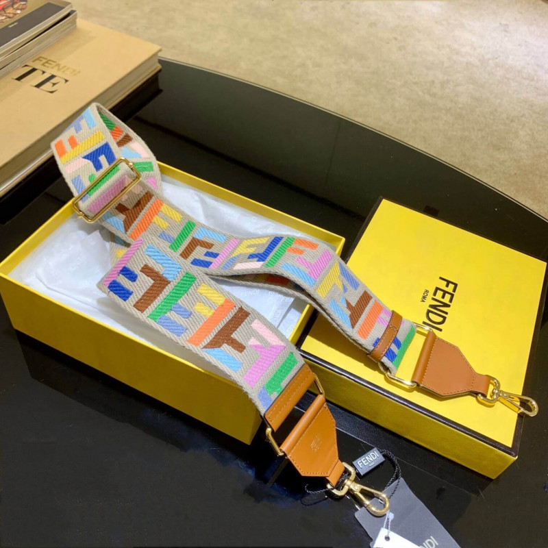 Fendi Shoulder Strap In Beige Canvas 8av132 3.jpg