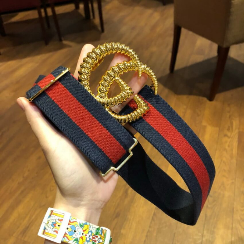 Gucci Web Elastic Belt With Torchon Double G Buckle 524101 2.jpg