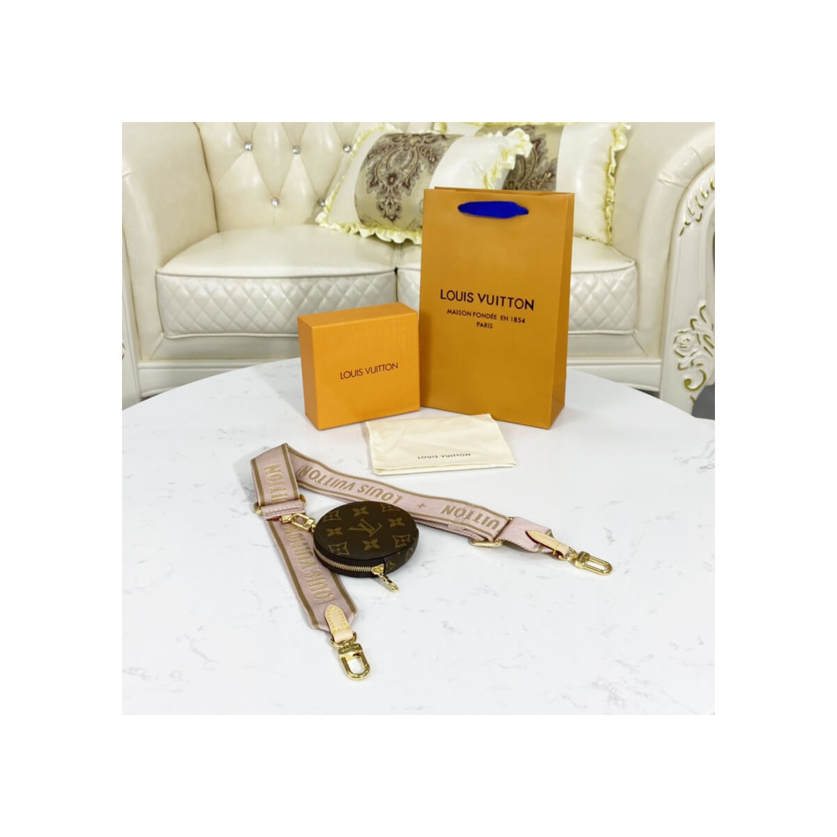 Louis Vuitton Pochette Bandouliere Multi Strap J02485 Pink (1)