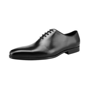 Black Wholecut Oxford Dress Shoes for Men
